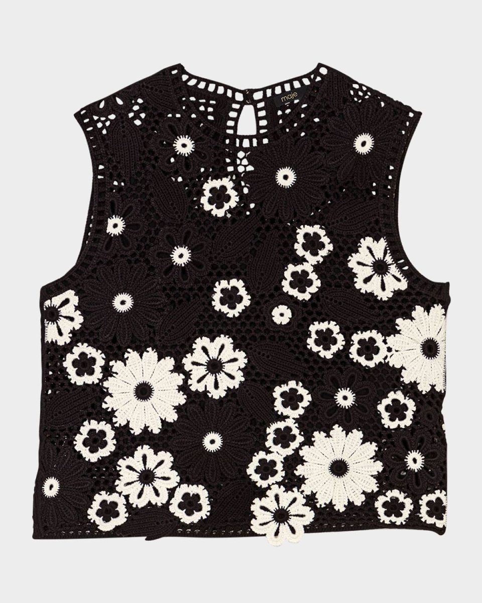 Mochetty Floral Crochet Top